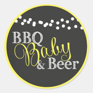 Grillen Baby Beer, neutrale Gelbschwanzdusche Runder Aufkleber