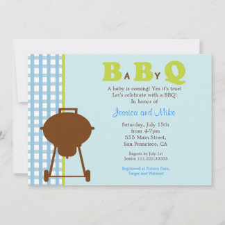 GRILLEN Baby Dusche Einladung