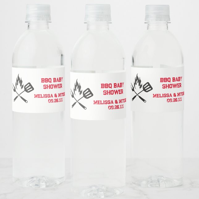 GRILLEN Baby Dusche für Paare Babydusche Wasserflaschenetikett (Von Creator hochgeladen)