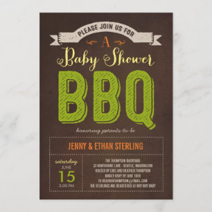 GRILLEN Baby Shower Einladung - Limon