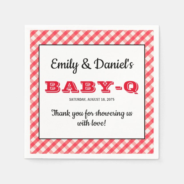 GRILLEN Baby Shower Napkins Serviette (Vorderseite)