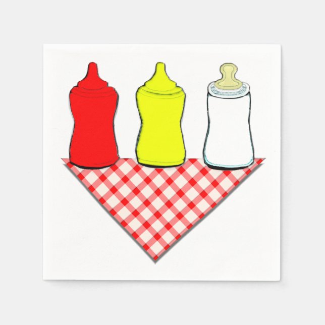 GRILLEN Baby Shower Serviette (Vorderseite)