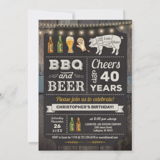 Grillen Barbecue & Biere Einladung zum Geburtstag