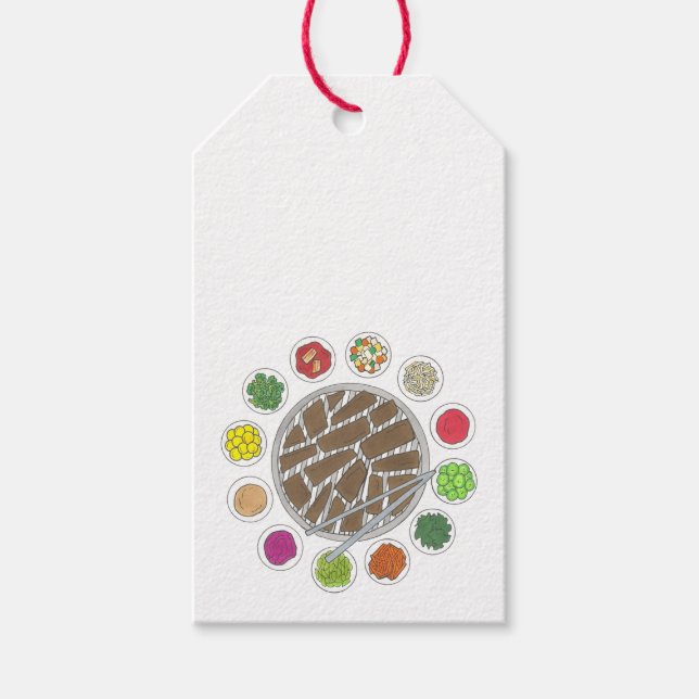 Grillen Barbecue Roast Bulgogi Banchan Food Geschenkanhänger (Vorderseite)