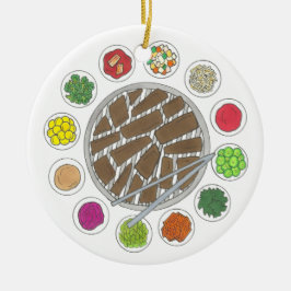 Grillen Barbecue Roast Bulgogi Banchan Food Keramik Ornament
