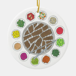 Grillen Barbecue Roast Bulgogi Banchan Food Keramik Ornament