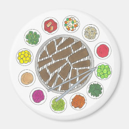 Grillen Barbecue Roast Bulgogi Banchan Food Magnet
