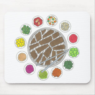Grillen Barbecue Roast Bulgogi Banchan Food Mousepad