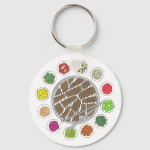 Grillen Barbecue Roast Bulgogi Banchan Food Schlüsselanhänger