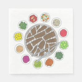 Grillen Barbecue Roast Bulgogi Banchan Food Serviette