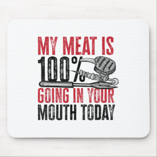 Grillen Barbeque - Mein Fleisch geht zu 100% in de Mousepad