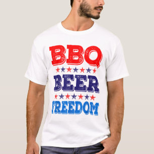 Grillen Beer Freedom America Party 4. Juli 2010 T-Shirt