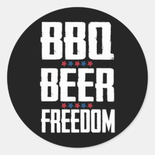 Grillen Beer Freedom Aufkleber