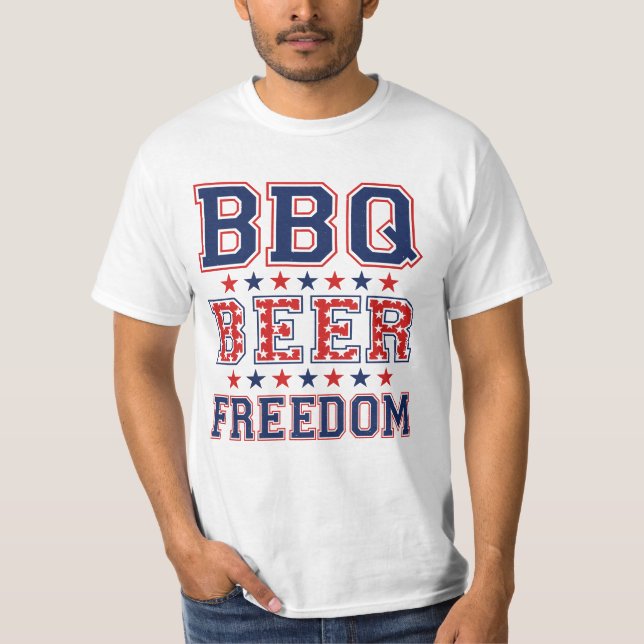 GRILLEN BIER FREIHEIT T-Shirt (Vorderseite)
