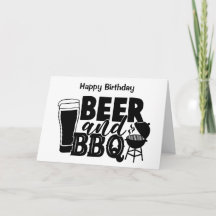 GRILLEN Birthday Card - Bier und GRILLEN - individ