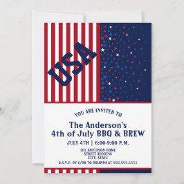 GRILLEN & Brew USA Amerika Stars Streifen 4. Juli Einladung