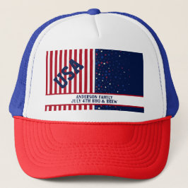 GRILLEN Brew USA Amerika Stars Streifen 4. Party Truckerkappe