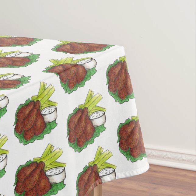 Grillen Buffalo Hühnerflügel Bar Food Fleisch Tischdecke (Beispiel)