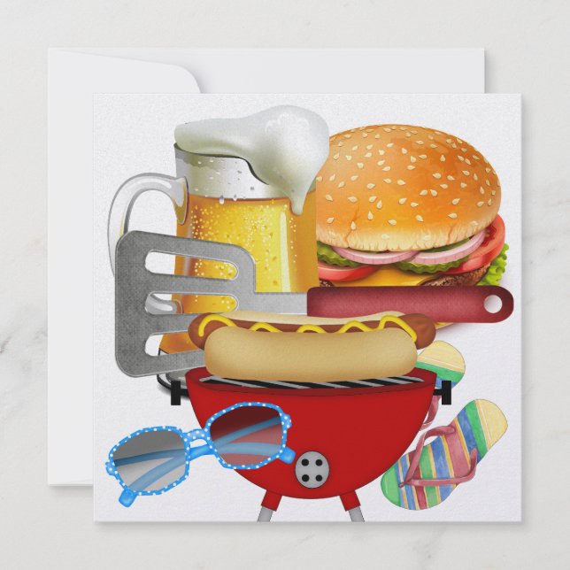 GRILLEN Cook Out - 4. Juli Einladung (Vorderseite)