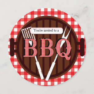 GRILLEN Cookout Barbecue Gingham Country Einladung