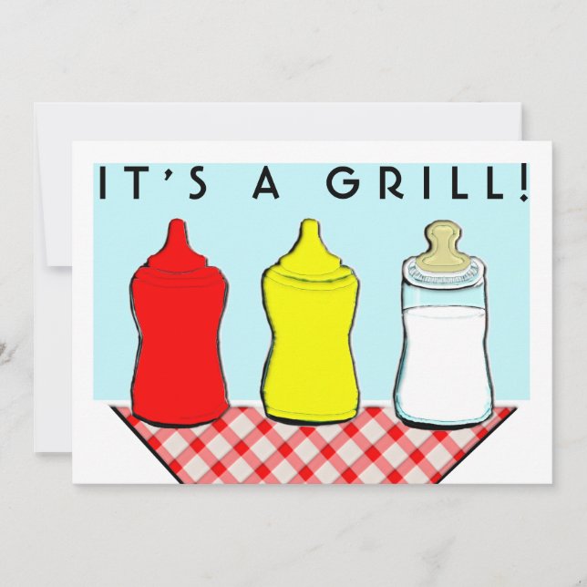 Grillen der Babydusche Einladung (Vorderseite)