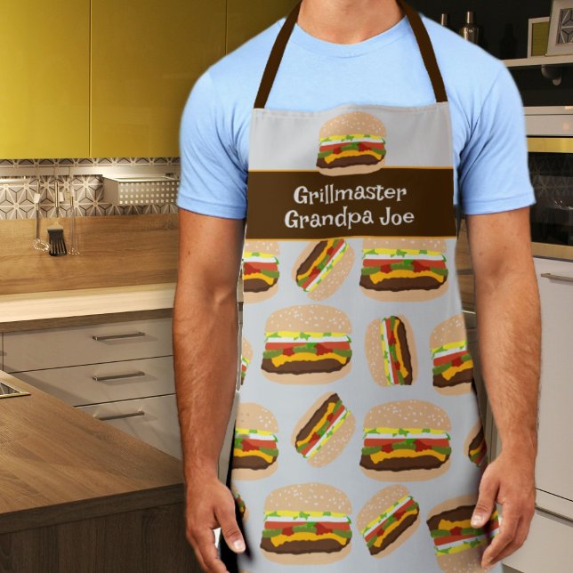 Grillen des Personalisiert Burger Pattern Typ Schürze (Von Creator hochgeladen)