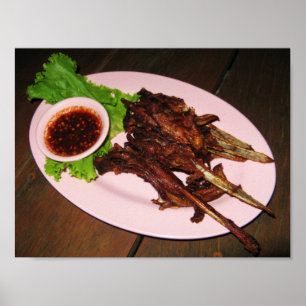 GRILLEN Duck Beaks ... Thai Asian Street Food Poster