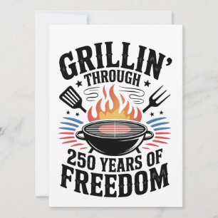 Grillen durch die 250. Freedom Grill 4. Juli Einladung