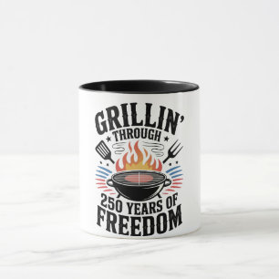 Grillen durch die 250. Freiheitsgrill 4. Juli Tasse
