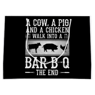 GRILLEN  Ein Schwein und ein Huhn wandern in die G Große Geschenktüte