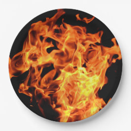 GRILLEN Feuer flammt WegwerfpapierTeller Pappteller