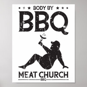 Grillen Fleisch Grillen der Kirche - Grillen Enthu Poster