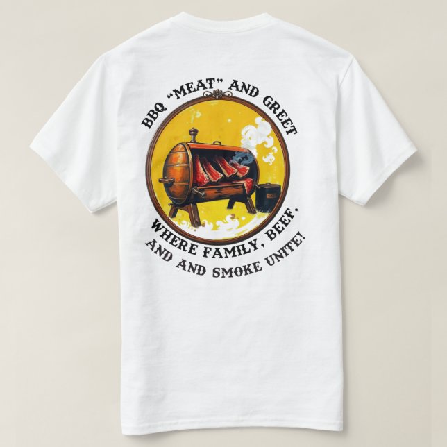 GRILLEN "Fleisch" und T - Shirt (Design Rückseite)