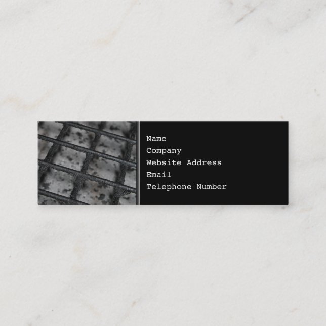 GRILLEN Grill-Bild Mini Visitenkarte (Vorderseite)