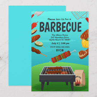 GRILLEN Grill Cookie Summer Party Einladung