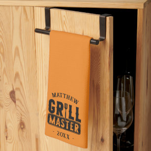 GRILLEN Grill Master Personalisiert Bester Vater V Geschirrtuch