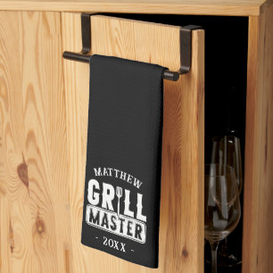 GRILLEN Grill Master Personalisiert Bester Vater V Geschirrtuch