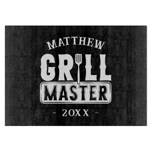 GRILLEN Grill Master Personalisiert Bester Vater V Schneidebrett (Vorderseite)