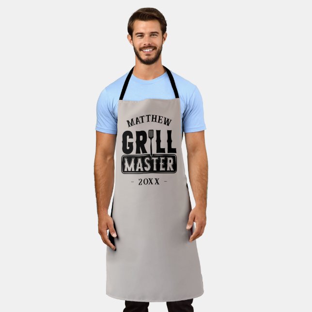 GRILLEN Grill Master Personalisiert Bester Vater V Schürze (Getragen)