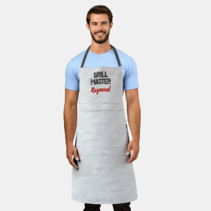 GRILLEN Grill Master Rustic White Brick Wall Mens Schürze