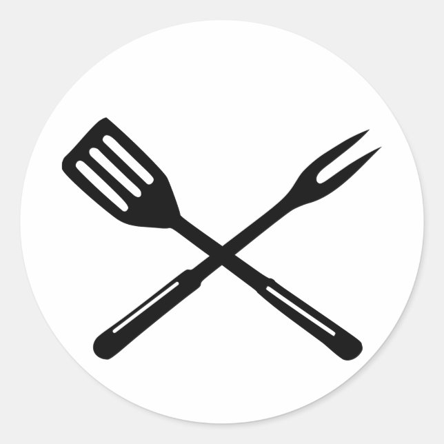 GRILLEN - Grill Runder Aufkleber (Vorderseite)