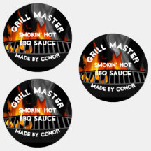 GRILLEN Grill Sauce Smokin Hot Circle Labels