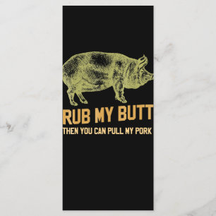 GRILLEN GRILLEN Grill Pig Funny Schweinefleisch-I Menükarte