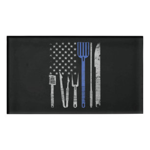 GRILLEN GRILLEN Grill Schweinefleisch mit US - Fl Namenschild