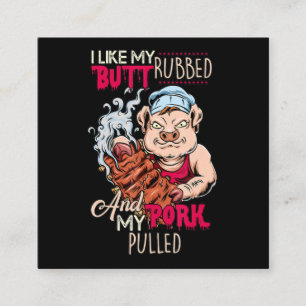 GRILLEN GRILLEN Grillmaster As Hintern Rubbed & Po Quadratische Visitenkarte