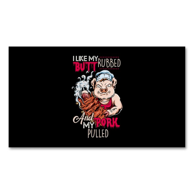 GRILLEN|GRILLEN Grillmaster Like Hintern Rubbed &  Magnetische Visitenkarte (Vorderseite)