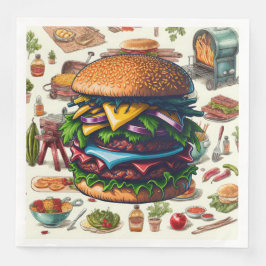 GRILLEN Grilling Paper Dinner Napkins Serviette