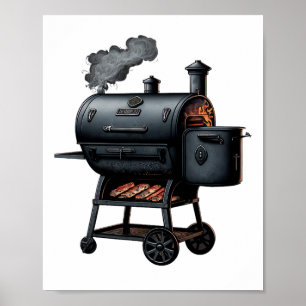 Grillen Grills setzt Smoker Byrbeque Grillen Fleis Poster