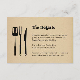 GRILLEN Hochzeitsinformationen - Umschließungskart Begleitkarte