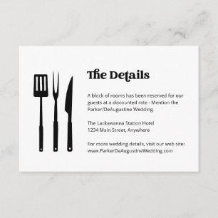 GRILLEN Hochzeitsinformationen - Umschließungskart Begleitkarte